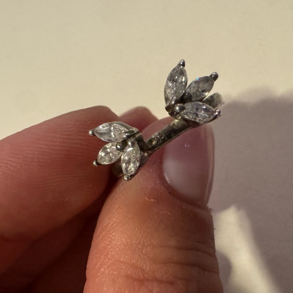 Vintage 925 Sterling silver ring with CZ’s - Picture 3 of 12